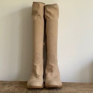 Prada canvas tall boot